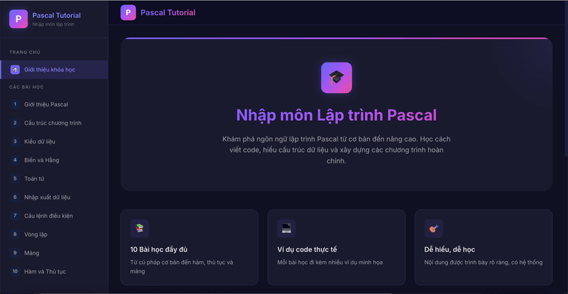 Pascal Learning Platform